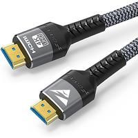 8K HDMI Cable 2.1 48Gbps High Speed HDMI Braided Cord-4K@120Hz 8K@60Hz, DTS:X, HDCP 2.2 & 2.3, HDR