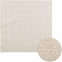 Rug ZIZUR Cream 120x120 cm Jute Look Indoor and Outdoor