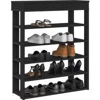 Shoe Rack Black 80x30x98 cm Engineered Wood