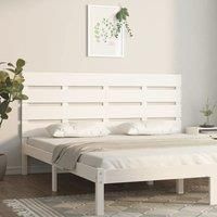 Headboard White 120x3x80 cm Solid Wood Pine