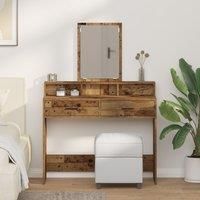 Dressing Table with DrawersOld Wood 100x41x140 cm