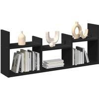 Wall Cabinet 100x18x40 cm Black Engineered Wood