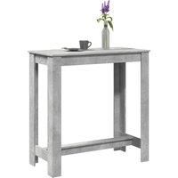 Bar Table Concrete Grey 102x50x103.5 cm Engineered Wood