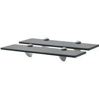 Floating Shelves 2 pcs Glass 40x20 cm 8 mm