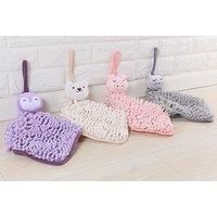 Chenille Character Hand Towel - 4 Colours! - Pink