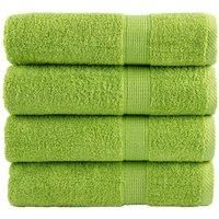 Premium Hand Towels SOLUND 4 pcs Apple Green 50x100 cm 600 gsm