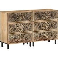Side Cabinets 2 pcs 60x33x75 cm Solid Wood Mango