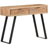 Console Table 100x35x76 cm Solid Acacia Wood with Live Edges
