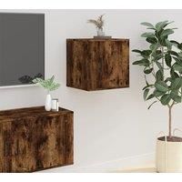 Wall Mounted TV Cabinet Smoked Oak 40x34,5x40 cm