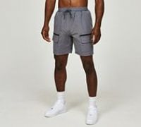 Closure London Stretch Poly Zip Utility Short - Grey - Size XS