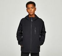 BADR Junior Abel Woven Full Zip Hoodie - Black - Size XL/B