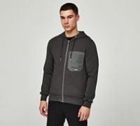 Belier Tech Pocket Premium Zip Through Hoodie - Grey - Size S