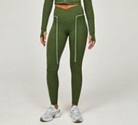 twenty8 Womens Toggle Legging - Green - Size XS