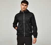 Belier Illusion Print Windbreaker - Black - Size M