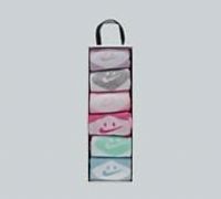 Nike Junior 6 Pack Smiley Crew Sock - Multi - Size 9.5-2.5