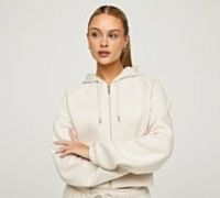 Nicce Womens Ersa Full Zip Crop Hoodie - Cream - Size M
