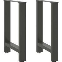 Coffee Table Legs Anthracite 2 pcs 60x(72-73) cm Steel