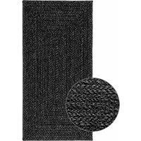 Rug ZIZUR Anthracite 60x110 cm Jute Look Indoor and Outdoor
