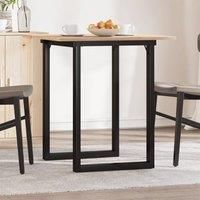 Dining Table O-Frame 60x60x75 cm Solid Wood Pine and Steel