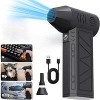 Mini Turbo Jet Fan, Brushless Mini Air Blower, Electric Air Duster with 3 Gear Adjustable 130000RPM