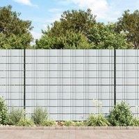 Garden Privacy Screens 10 pcs Light Grey 252.5x19 cm PVC