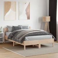 Bed Frame without Mattress 135x190 cm Double Solid Wood Pine