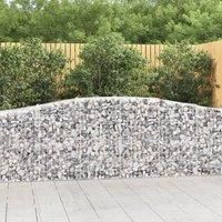 Arched Gabion Baskets 25 pcs 400x50x80/100 cm Galvanised Iron