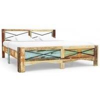 Bed Frame Solid Reclaimed Wood 180x200 cm Super King
