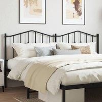 Metal Headboard Black 200 cm