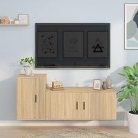 2 Piece TV Cabinet Set Sonoma Oak Engineered Wood