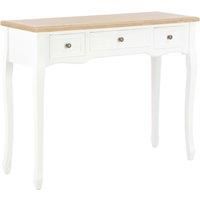 Dressing Console Table with 3 Drawers White