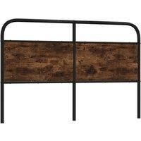 Headboard Smoked Oak 160 cm Steel and Engineered Wood