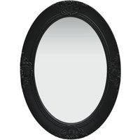 Wall Mirror Baroque Style 50x70 cm Black