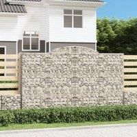 Arched Gabion Baskets 3 pcs 300x30x180/200 cm Galvanised Iron