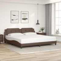 Bed Frame without Mattress Brown 200x200 cm Faux Leather