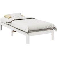 Bed Frame without Mattress White 80x200 cm Solid Wood Pine