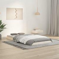 Bed Frame without Mattress White 90x190 cm Single Single Solid Wood Pine