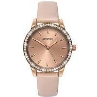 Sekonda Ladies Amelia Beige Polyurethane Strap With Rose Gold Dial Watch