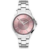 Sekonda Ladies Silver Stainless Steel Bracelet With Pink Dial Watch