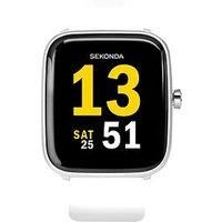 Sekonda Ladies Motion Silicone Strap Smartwatch - White/Silver