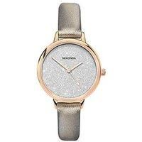 Sekonda Ladies Sadie Bronze Polyurethane Strap With Silver Dial Watch