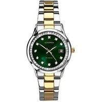 Sekonda Ladies Victoria Two Tone Stainless Steel Bracelet With Green Dial Watch