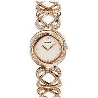 Sekonda Ladies Bronze Leather Strap With Rose Dial Watch