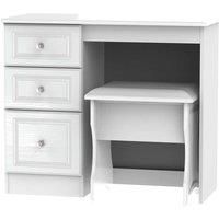 Lisbon Ready Assembled Vanity and Stool Set White