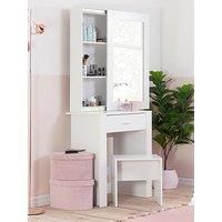 Birlea Evelyn Sliding Mirror Dressing Table - White