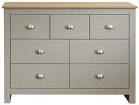 GFW Lancaster 5 Drawer Chest - Grey Oak
