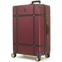 Rock Luggage Vintage 8 Wheel Retro Style Hardshell Large Suitcase - Gold