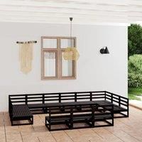 13 Piece Garden Lounge Set Solid Pinewood