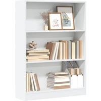 Bookcase White 80x24x109 cm Engineered Wood