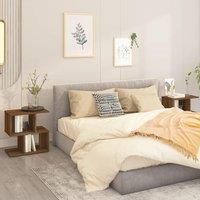 Bedside Cabinets 2 pcs Brown Oak 50x30x51.5 cm Engineered Wood
